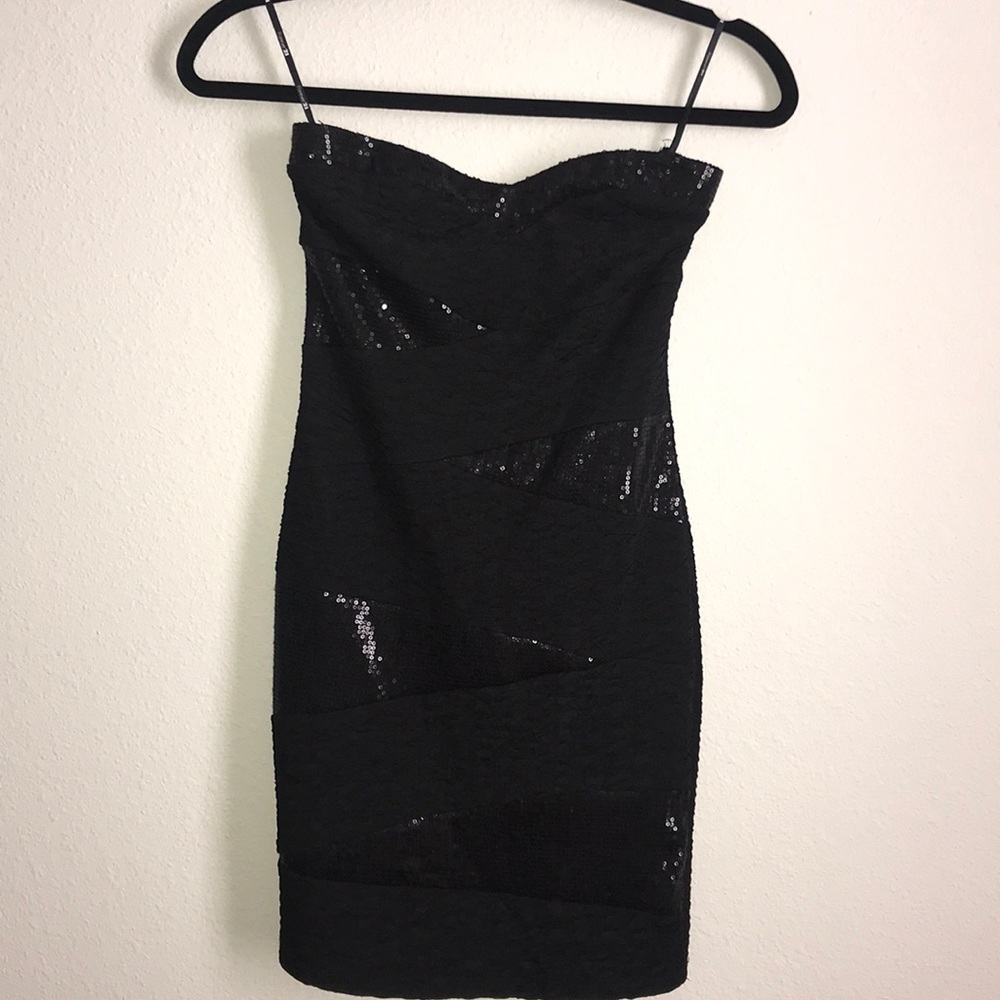 Black form fitting dress